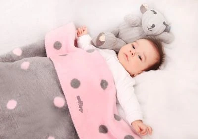 Zaffiro Ecru & Roze Gestipt 100 X 150 Cm Ledikantdeken 15274 - Afbeelding 3