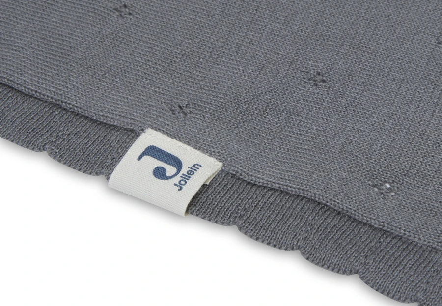 Jollein Pointelle Storm Grey 75 X 100 Cm Wiegdeken 516-511-66064 - Afbeelding 4