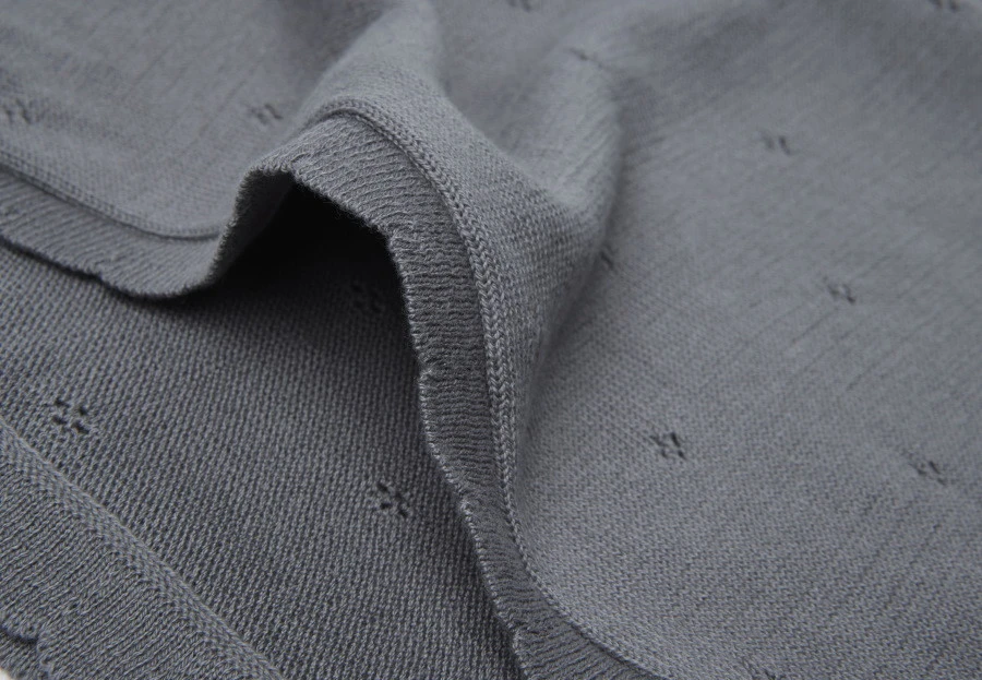 Jollein Pointelle Storm Grey 75 X 100 Cm Wiegdeken 516-511-66064 - Afbeelding 5