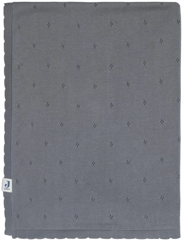 Jollein Pointelle Storm Grey 75 X 100 Cm Wiegdeken 516-511-66064