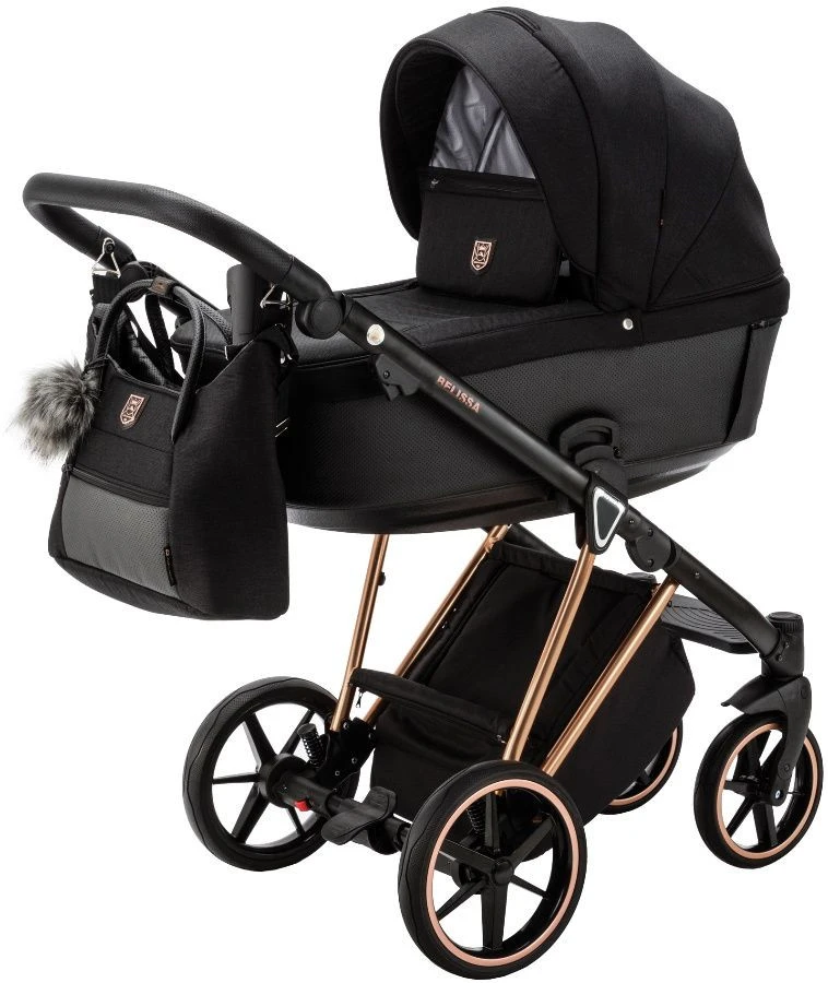 Adamex Belissa Special Edition Black/Rose 2-in-1 Kinderwagen PS-571