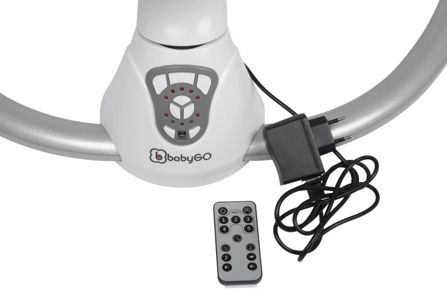 Babygo Homey Set Grey/Black Babyschommel En Kinderstoel 19023 - Afbeelding 12