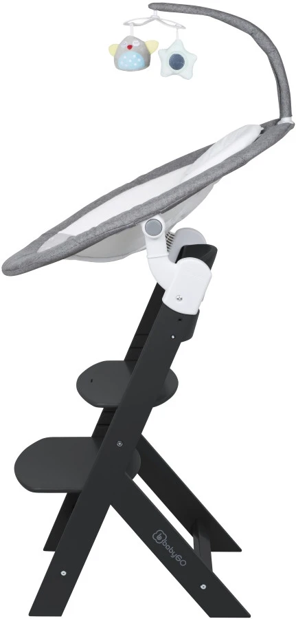 Babygo Homey Set Grey/Black Babyschommel En Kinderstoel 19023 - Afbeelding 4