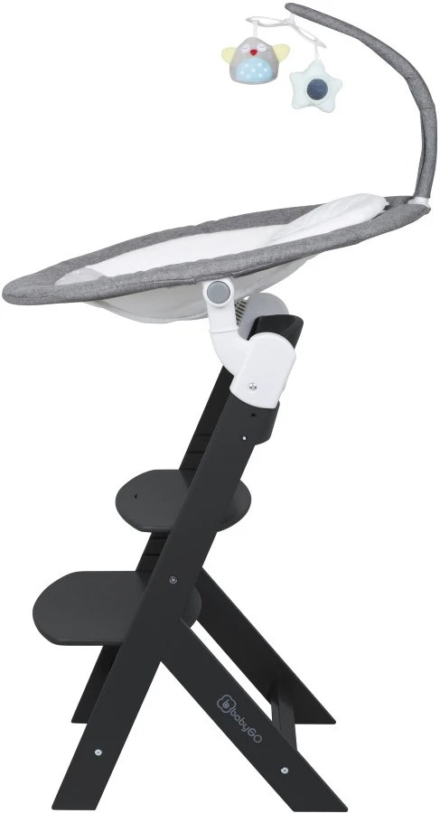 Babygo Homey Set Grey/Black Babyschommel En Kinderstoel 19023 - Afbeelding 5
