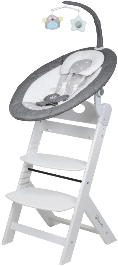 Babygo Homey Set Grey/White Babyschommel En Kinderstoel 19024 - Afbeelding 2