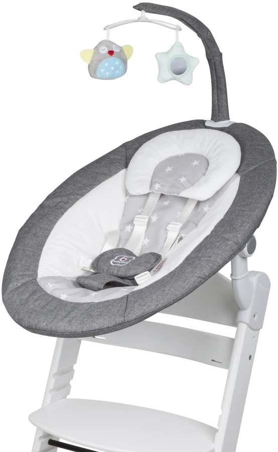 Babygo Homey Set Grey/White Babyschommel En Kinderstoel 19024 - Afbeelding 3