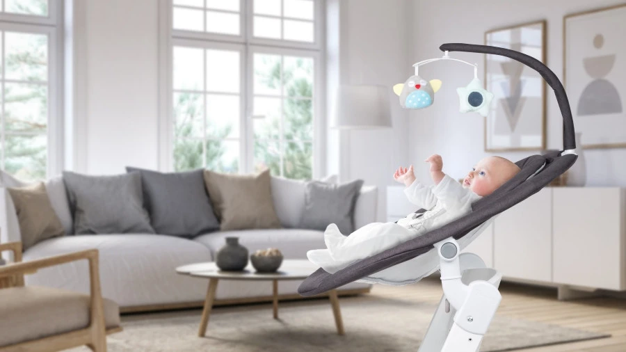 Babygo Homey Set Grey/White Babyschommel En Kinderstoel 19024 - Afbeelding 13