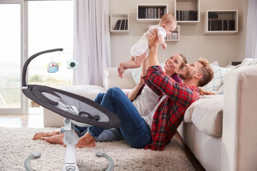 Babygo Homey Set Grey/White Babyschommel En Kinderstoel 19024 - Afbeelding 16