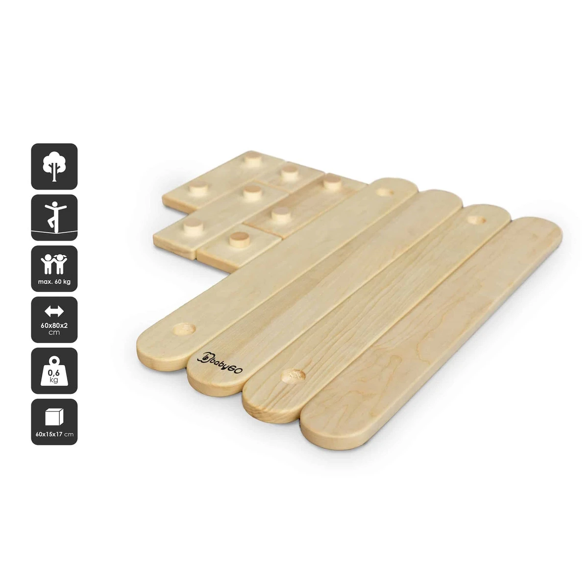 Babygo Nature 4-delige Balansbalk 8602 - Afbeelding 3