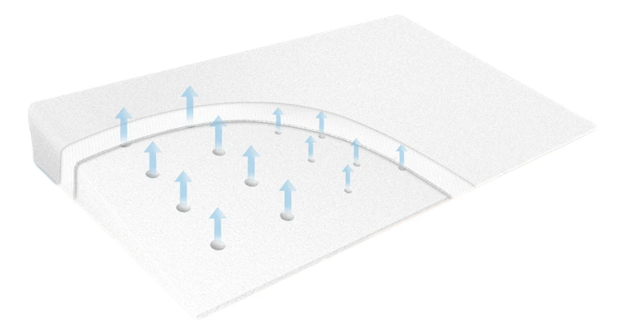 Babymatex AeroKlin Wit 40x36 Cm Hellend Vlak Kussen TB0250_01 - Afbeelding 2