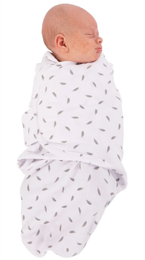 Bo Jungle B-Wrap Grey Feathers Small Wikkeldeken B172300 - Afbeelding 2
