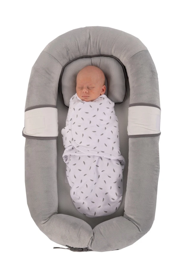 Bo Jungle B-Wrap Grey Feathers Small Wikkeldeken B172300 - Afbeelding 6