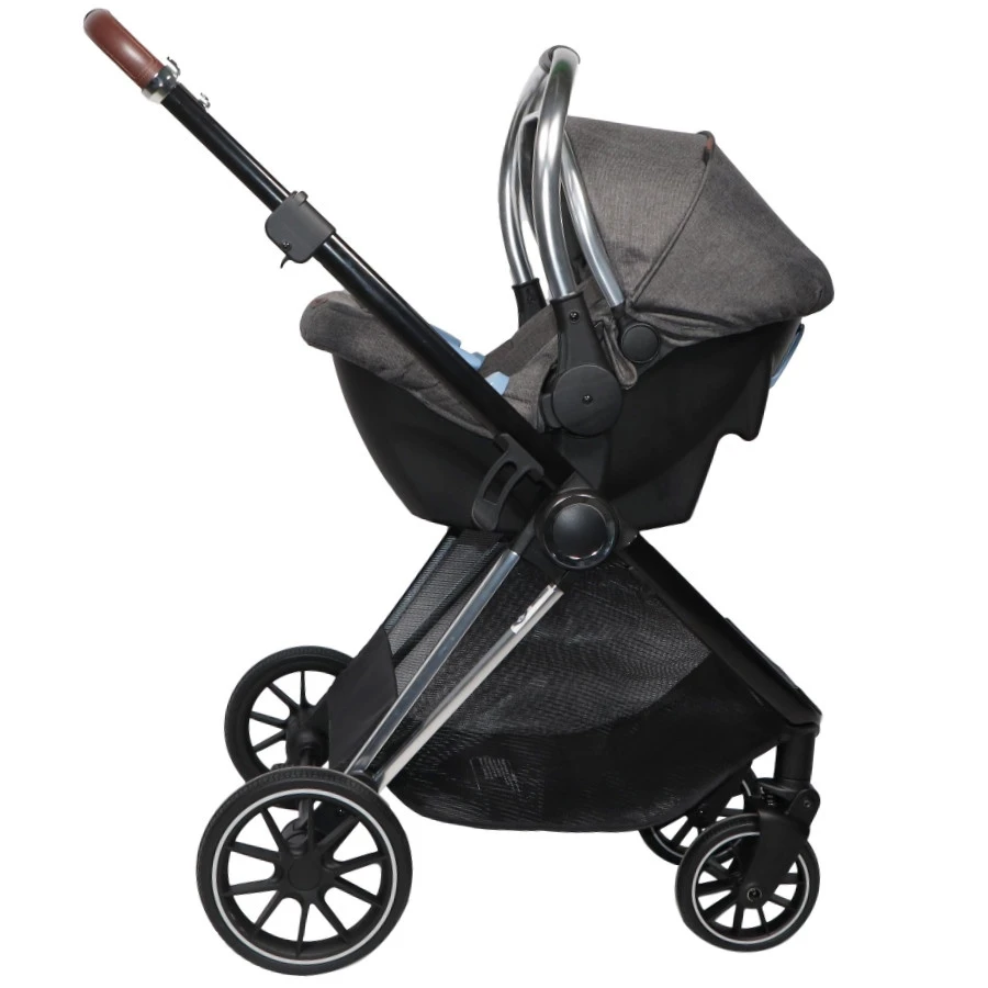 Ding Fenix Grey/Silver 3-in-1 Combi Kinderwagen Incl. Autostoel - Afbeelding 14