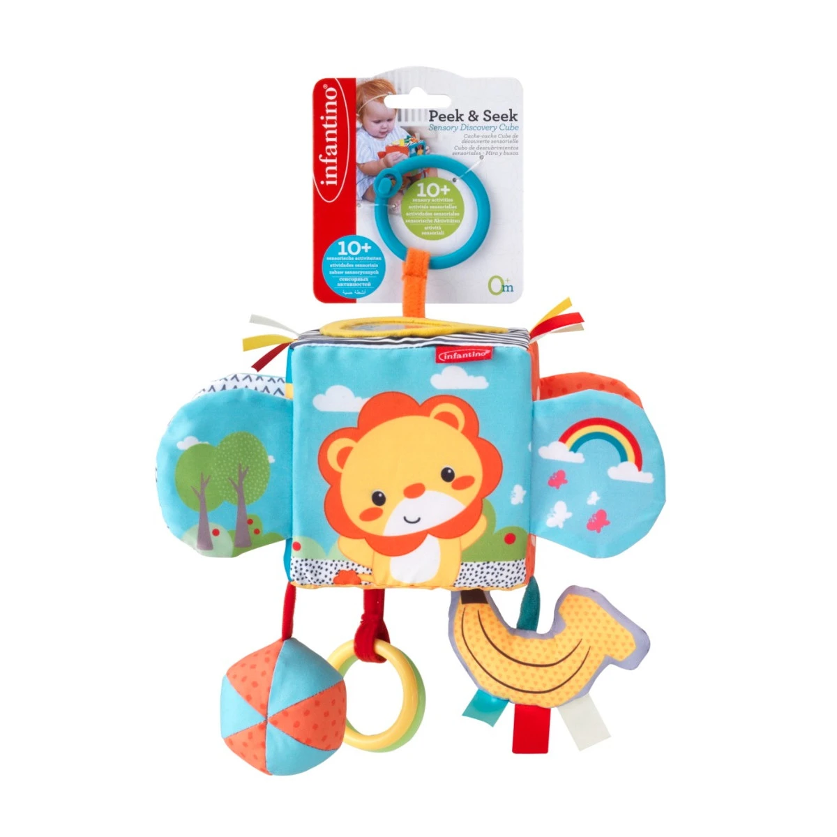 Infantino Peek & Seek Sensory Activiteiten Kubus BK-306588 - Afbeelding 2