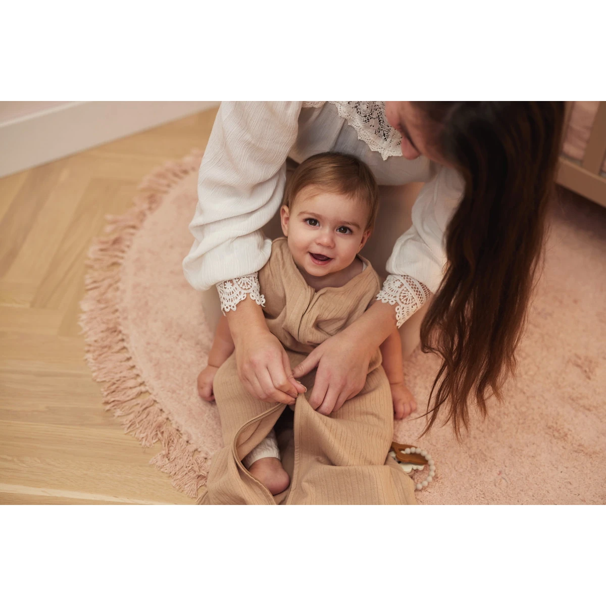 Jollein Ajour Biscuit 90 Cm Zomerslaapzak 048-516-67020 - Afbeelding 4