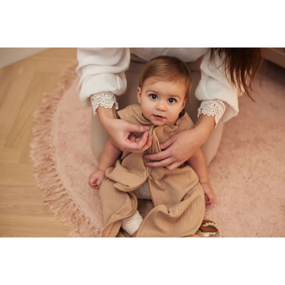 Jollein Ajour Biscuit 90 Cm Zomerslaapzak 048-516-67020 - Afbeelding 5