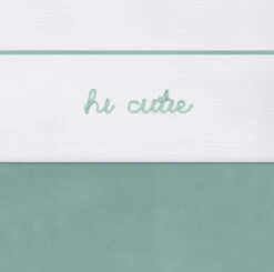 Jollein Hi Cutie Ash Green 120x150 Cm Ledikantlaken 008-524-65294