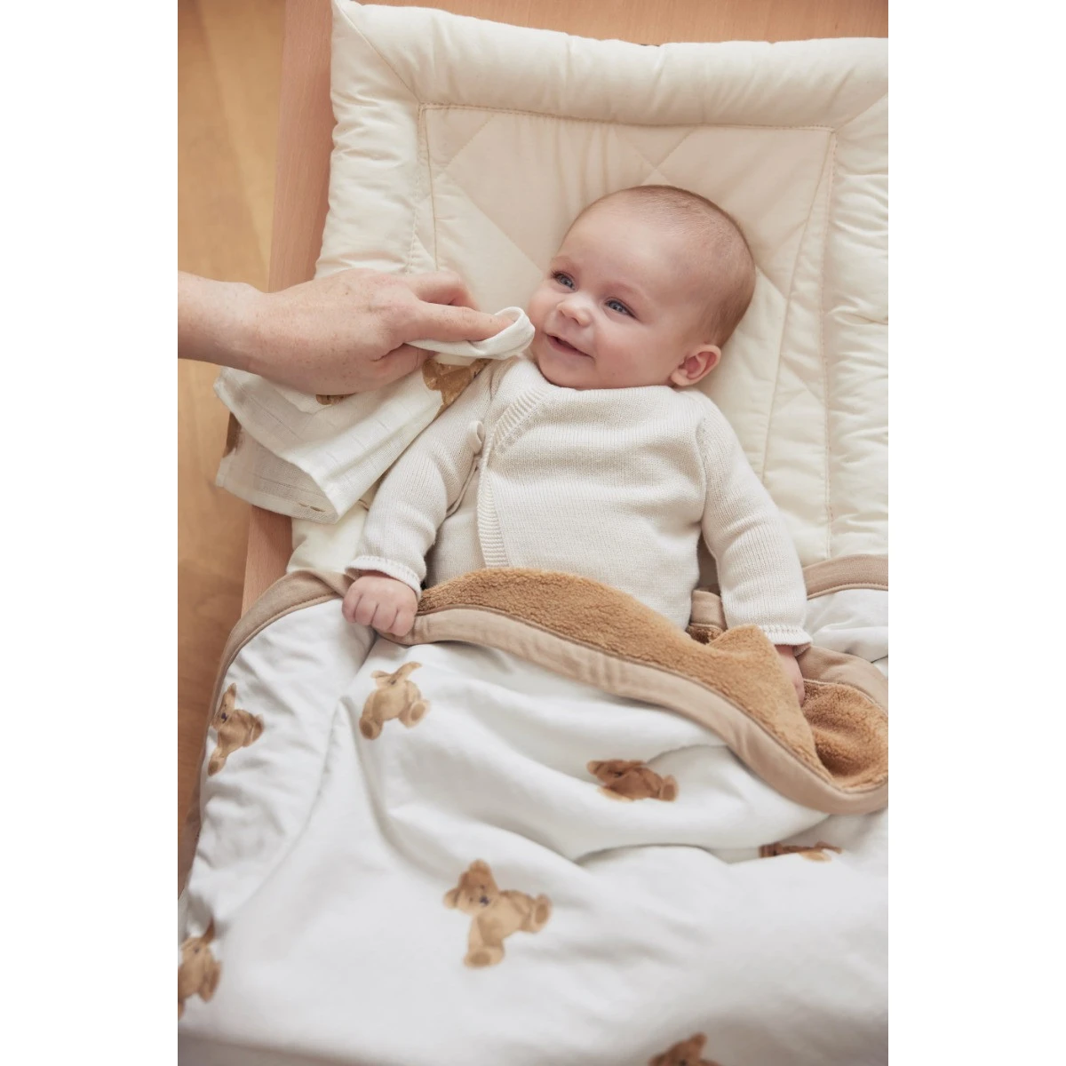 Jollein Jersey Teddy Bear 75 X 100 Cm Wiegdeken 513-511-66095 - Afbeelding 7