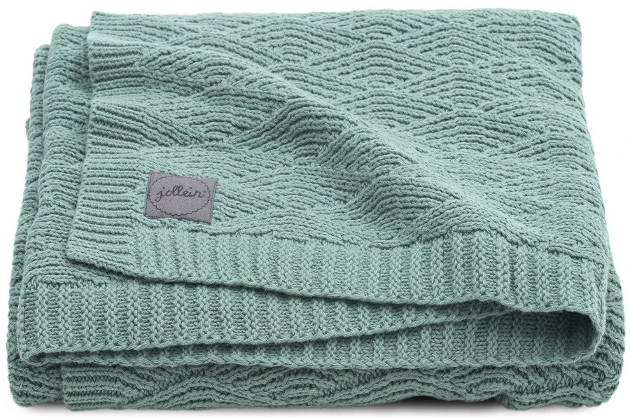 Jollein River Knit Ash Green 100x150 Cm Ledikantdeken 516-522-65285