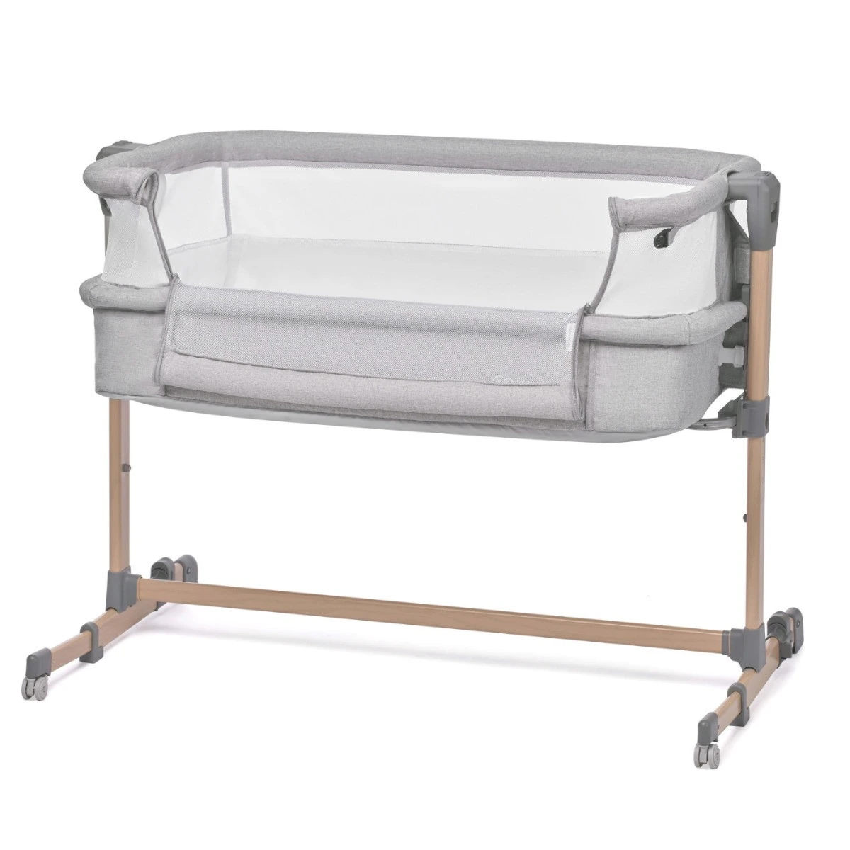 Kinderkraft Neste Air Grey-Wood Wieg Aan Bed KKLNEAIRGRY00W - Afbeelding 3