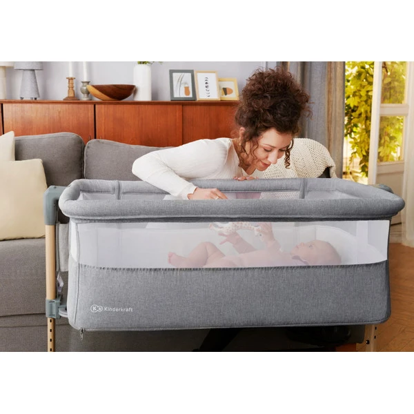 Kinderkraft Neste Air Grey-Wood Wieg Aan Bed KKLNEAIRGRY00W - Afbeelding 10