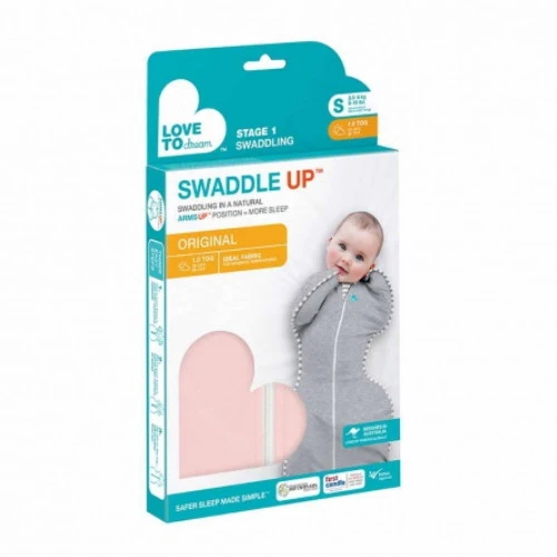 Love To Dream Swaddle Up 1.0 Dusty Pink Small 3-6 Kg Inbakerslaapzak L1001001DPKS - Afbeelding 3