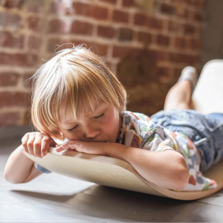 Luna Toys Houten Balansbord Met Grijs Vilt LU-37001 - Afbeelding 6