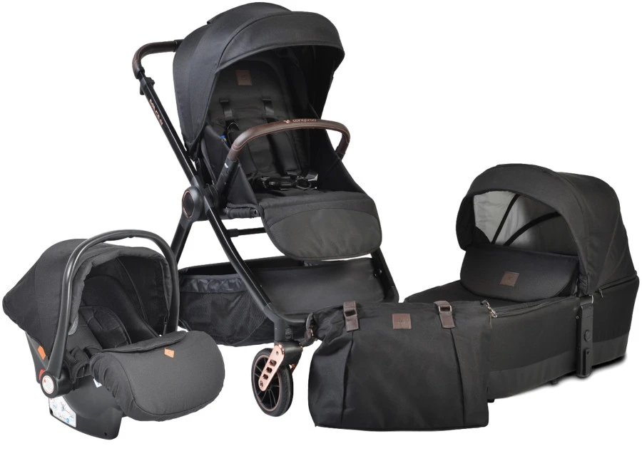 Cangaroo Macan Black 3-in-1 Combi Kinderwagen Incl. Autostoel 2826