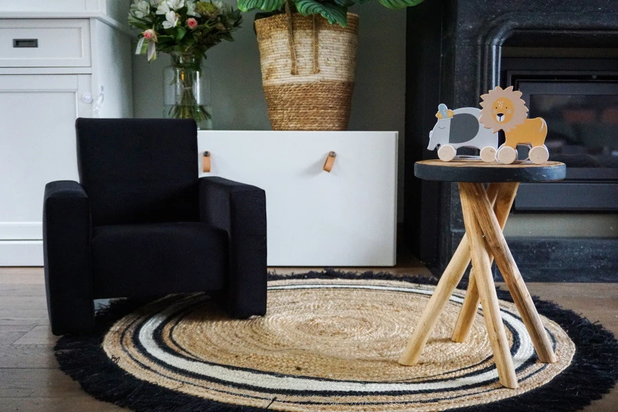 Ding Jamie Velvet Petrol Kinderfauteuil DI-34205 - Afbeelding 6