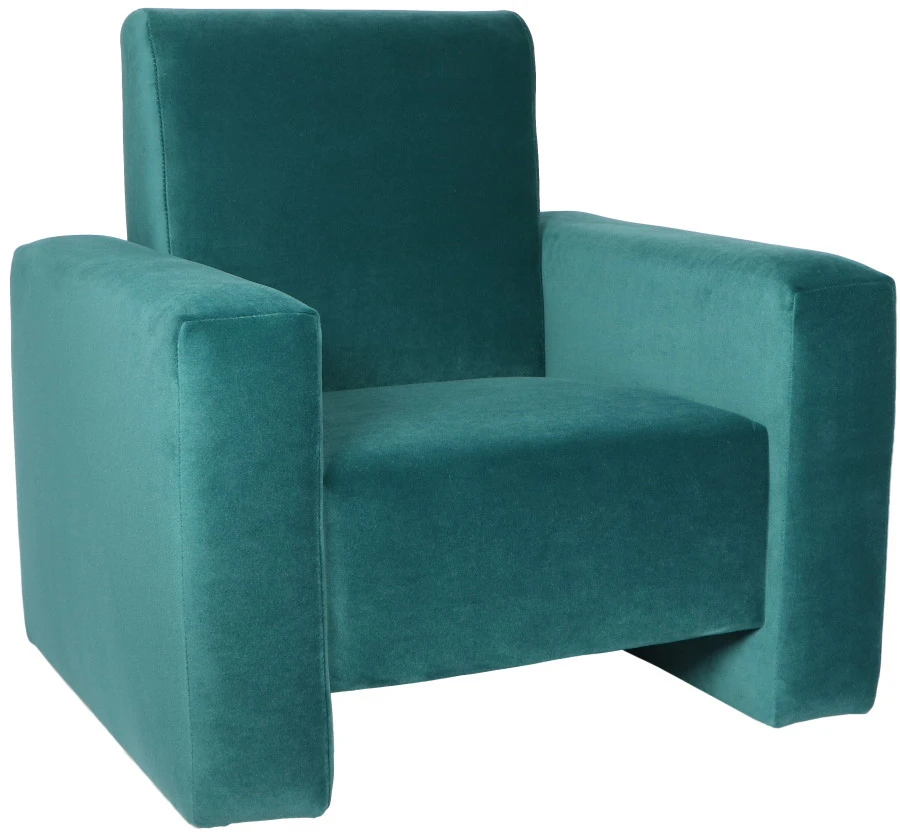 Ding Jamie Velvet Petrol Kinderfauteuil DI-34205 - Afbeelding 2