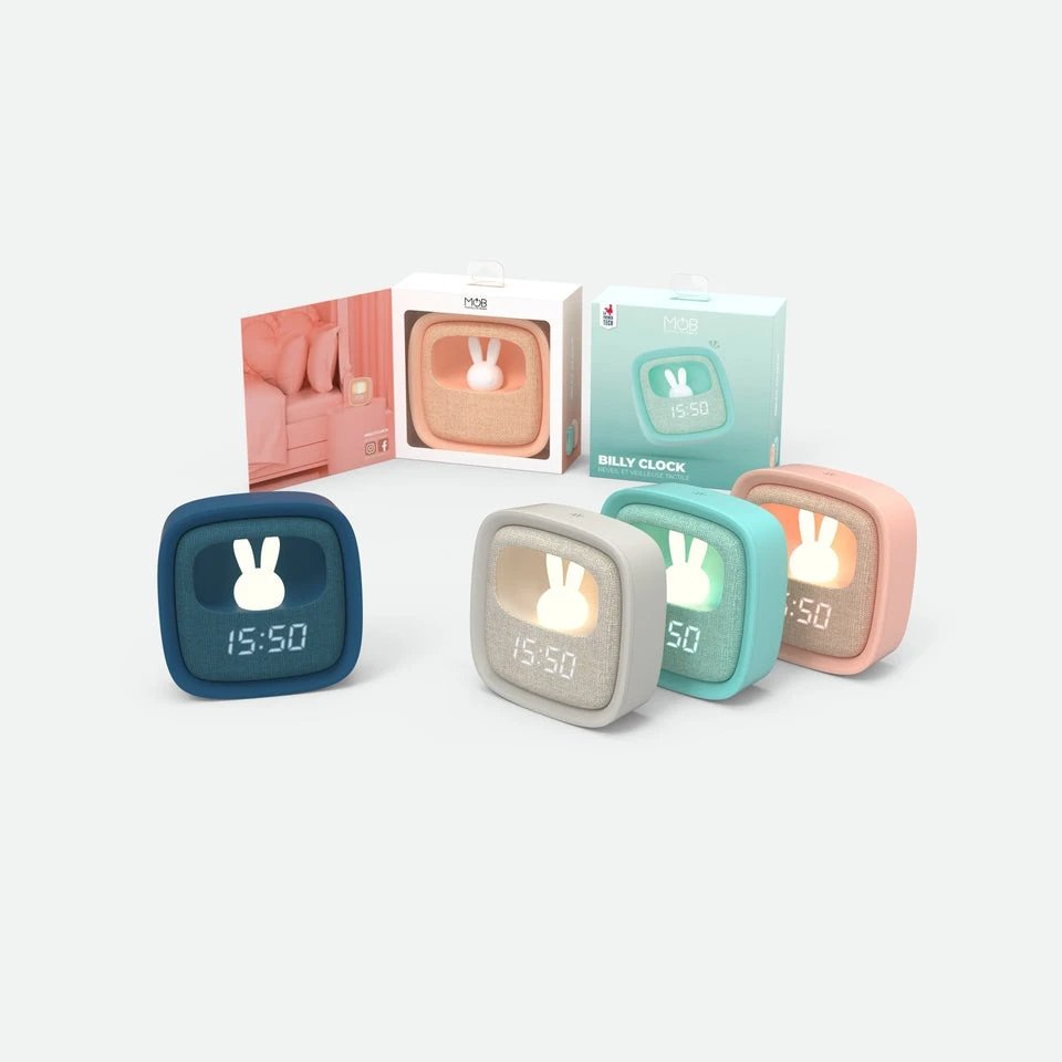MOB Billy Turquoise Klok En Nachtlampje BILLY-BL-01 - Afbeelding 3