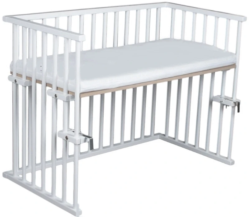 Amal II Piccolo Wit Babywieg Aan Bed Incl. Matras
