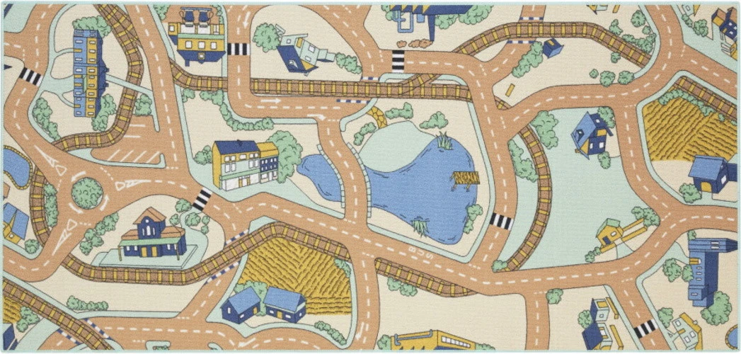 Rebel Roads Railroads Desert Mist 95x200 Cm Speelmat RPLYWGB32095200T01