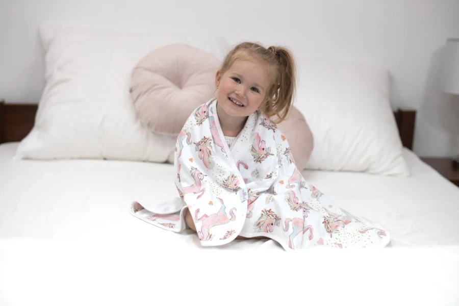 Babymatex Ines Unicorn 75x100 Cm Katoenen Wiegdeken TB0236_36 - Afbeelding 3