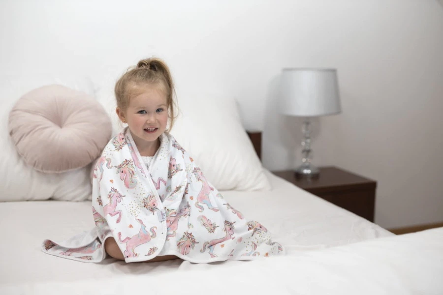 Babymatex Ines Unicorn 75x100 Cm Katoenen Wiegdeken TB0236_36 - Afbeelding 5
