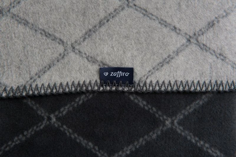 Zaffiro Antraciet & Grijs Ruitjes 75 X 100 Cm Wiegdeken 40795 - Afbeelding 3