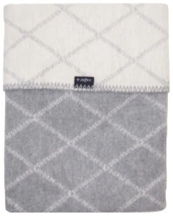 Zaffiro Grijs & Ecru Ruitjes 75 X 100 Cm Wiegdeken 43109