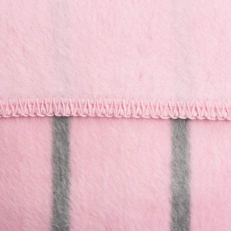 Zaffiro Grijs & Roze Gestreept 100 X 150 Cm Ledikantdeken 15403 - Afbeelding 2