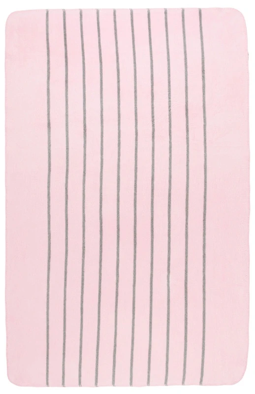 Zaffiro Grijs & Roze Gestreept 100 X 150 Cm Ledikantdeken 15403 - Afbeelding 4